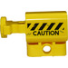 LEGO Balk 1 x 3 met Shooter Vat met &#039;CAUTION&#039; en Geel Danger Strepen Sticker (35456)