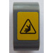 LEGO Balk 2 met As gat en Pin Gat met Geel warning Driehoek Sticker (40147)