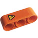 LEGO Balk 3 met Electrical Hazard Sign Sticker (32523)