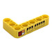 LEGO Balk 3 x 5 Krom 90 graden, 3 en 5 Gaten met Backlight, Vents (Rechtsaf) Sticker (32526)
