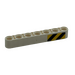 LEGO Balk 7 met Zwart en Geel Danger Strepen (Model Links) Sticker (32524)