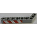 LEGO Beam Bent 53 Degrees, 3 and 7 Holes with Red and White Danger Stripes Left Sticker (32271)