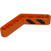 LEGO Beam Bent 53 Degrees, 4 and 4 Holes with Black and Orange Danger Stripes (Right) Sticker (32348)
