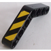 LEGO Beam Bent 53 Degrees, 4 and 4 Holes with Black and Yellow Stripes (Left) Sticker (32348)