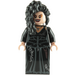 LEGO Bellatrix Lestrange с Черно рокля и Дълги Черно коса Минифигурка