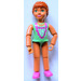 LEGO Belville Female, Princess Flora, Medium Green bathing suit, dark Orange Haar, green Augen Minifigur