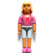 LEGO Belville Girl with Dark Pink Top with Red String Bow, Light Violet Shorts Minifigure