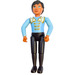 LEGO Belville Man met Zwart trousers en light Blauw shirt minifiguur