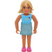 LEGO Belville Pop Singer Girl met Swimsuit met Magenta en Light Green Star met Zilver Sequins