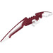 LEGO Bionicle Curved Double Blade with Holes and Ribs with Marbled Dark Red (44813 / 58813)