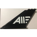 LEGO Black Aircraft Tail 12 x 2 x 5 with A113 Sticker (87614)