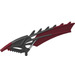 LEGO Black Antroz Serrated Wing with Dark Red Piping (60920)