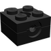 LEGO Noir Bras Brique 2 x 2 avec Bras Titulaire avec Trou et 1 Bras