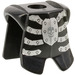 LEGO Noir Armure Breastplate avec Jambe Protection avec Argent Crâne et Rivets (2587 / 59642)