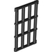LEGO Schwarz Bar 1 x 4 x 6 mit Gitter Fenster (92589)