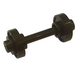 LEGO Black Barbell Weights with Black Bar