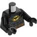 LEGO Schwarz Batman mit Schwarz Anzug und Gold Gürtel mit Neutral / Angry Gesicht Minifigur Torso (973 / 76382)