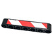 LEGO Black Beam 7 with Red and White Stripes right Sticker (32524)