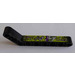 LEGO Black Beam Bent 53 Degrees, 3 and 7 Holes with Left Side Lime and Purple decoration Sticker (32271)