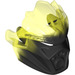 LEGO Zwart Bionicle Masker met Transparant Neon Green Rug (24154)