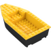 LEGO Černá Loď 8 x 16 x 3 s Žlutá Horní (28925)