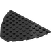 LEGO Schwarz Boat Bow Platte 12 x 8 (47405)