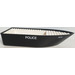 LEGO Black Boat Hull 25 x 10 x 4 1/3 with &#039;4010&#039; and &#039;Police&#039; Sticker