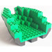 LEGO Zwart Boot Stern 12 x 14 x 5.3 Hull met Groen Top (6053)