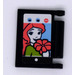 LEGO Black Book Cover with Selfie of a Woman with Flower Sticker (24093)