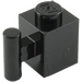 LEGO Schwarz Backstein 1 x 1 mit Griff (2921 / 28917)