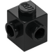 LEGO Black Brick 1 x 1 with Two Studs on Adjacent Sides (26604)