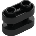 LEGO Black Brick 1 x 2 Rounded with open Center (77808)