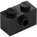 LEGO Black Brick 1 x 2 with 1 Stud on Side (86876)