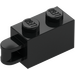 LEGO Black Brick 1 x 2 with Hinge Shaft (Flush Shaft) (34816)