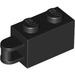 LEGO Black Brick 1 x 2 with Hinge Shaft (Flush Shaft) (34816)