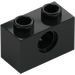 LEGO Black Brick 1 x 2 with Hole (3700)