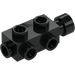 LEGO Black Brick 1 x 2 x 0.7 with Studs on Sides (4595)