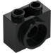 LEGO Black Brick 1 x 2 x 1.3 with Rotation Joint Socket (80431)