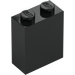 LEGO Black Brick 1 x 2 x 2 with Inside Stud Holder (3245)