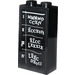 LEGO Black Brick 1 x 2 x 3 with Board with Roman Numbers Sticker (22886)