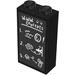 LEGO Nero Mattoncino 1 x 2 x 3 con ‘W.W.W. Concepts’ List su Blackboard Adesivo (22886)