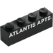 LEGO Black Brick 1 x 4 with &quot;ATLANTIS APTS.&quot; (3010)