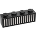 LEGO Noir Brique 1 x 4 avec Grille (3010)