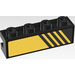 LEGO Black Brick 1 x 4 with Groove with Yellow and Black Gradated Stripes (Right) Sticker (2653)