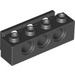 LEGO Black Brick 1 x 4 with Holes and Bumper Holder (2989)