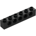 LEGO Black Brick 1 x 6 with Holes (3894)