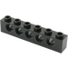 LEGO Zwart Steen 1 x 6 met Gaten (3894)