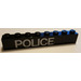 LEGO Black Brick 1 x 8 with &#039;POLICE&#039; (Both Sides) Sticker (3008)