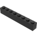 LEGO Schwarz Backstein 1 x 8 ohne Unterrohre mit Querstütze