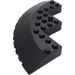 LEGO Black Brick 10 x 10 Round Corner with Tapered Edge (58846)